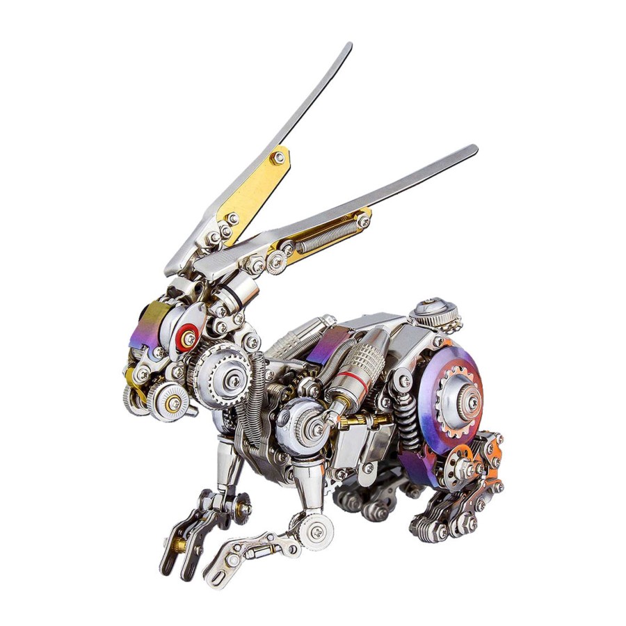 Diy Engine enginediy | 3D Puzzle Diy Model Kit Jigsaw Metal Punk Mechanical Rabbit Model Mechanical Assembly Crafts-500Pcs