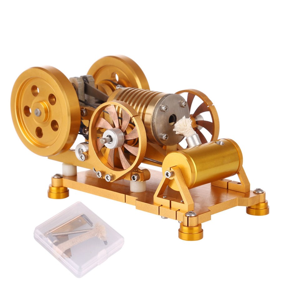 Model Engine enginediy Stirling Engine & Parts | Vacuum Stirling Engine Model With Brass Cylinder Piston Flame Eater Licker