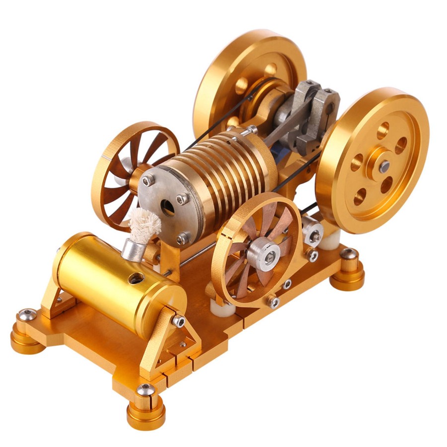 Model Engine enginediy Stirling Engine & Parts | Vacuum Stirling Engine Model With Brass Cylinder Piston Flame Eater Licker