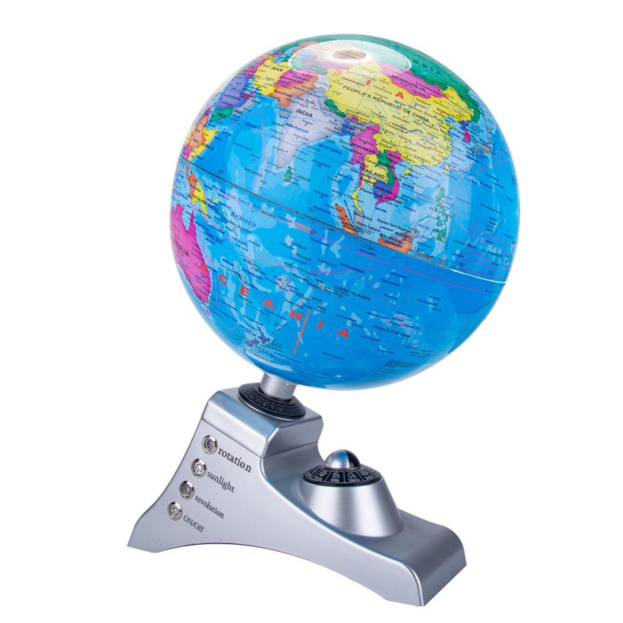 Diy Engine enginediy | Teching Rotating World Globe For Kids With Stand, Colorful Easy-Read High Clear Map, Light Up Globe Lamp Educational Desktop Display Stem Toy