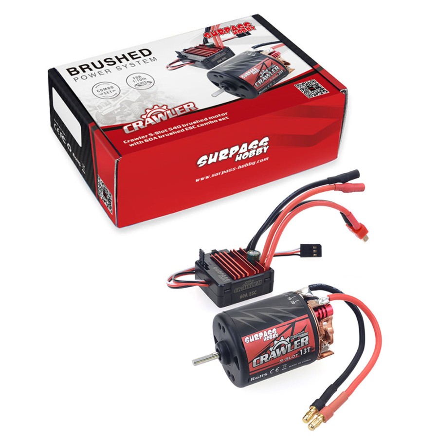 Accessories Engine DIY | Surpass 540 Brushed Motor With 60A Esc Combo Set For Hsp Hpi Tamiya Fs Kyosho Traxxas Yokomo Wltoys 1/10 Rc Car