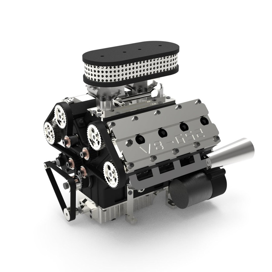 Rc Engine & Model enginediy | Enjomor V8 Gs-V8 78Cc Dohc Four-Stroke V-Shaped Eight-Cylinder Water-Cooled Electric Gasoline Internal Combustion Engine Model - V8 Engine Model That Works