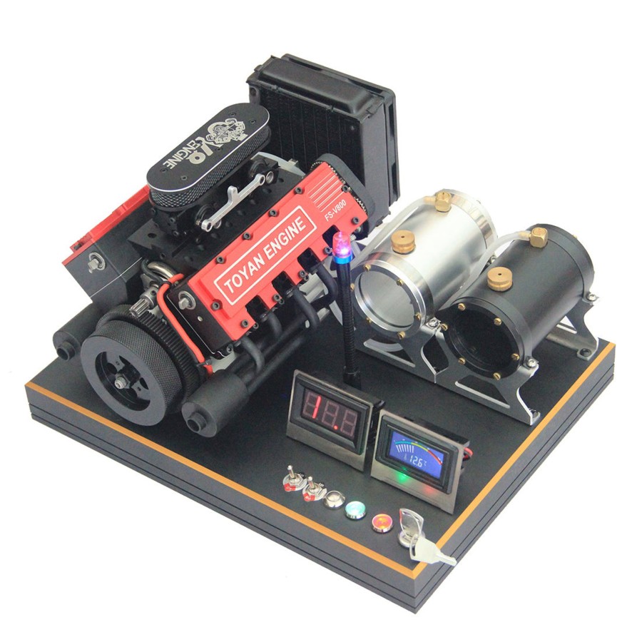 Rc Engine & Model enginediy | Toyan Fs-V800 V8 Engine With Starter Kit, Stand And Accessories