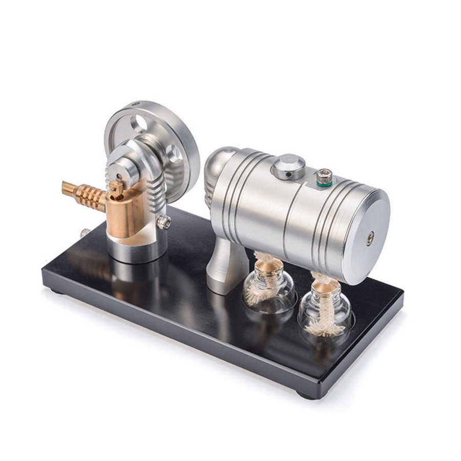 Model Engine enginediy | Steam Engine Working Model - Mini Steam Engine Models Starting Up And Running - Full Metal Steam Engine Model With Heating Boiler And Alcohol Lamp - Enginediy