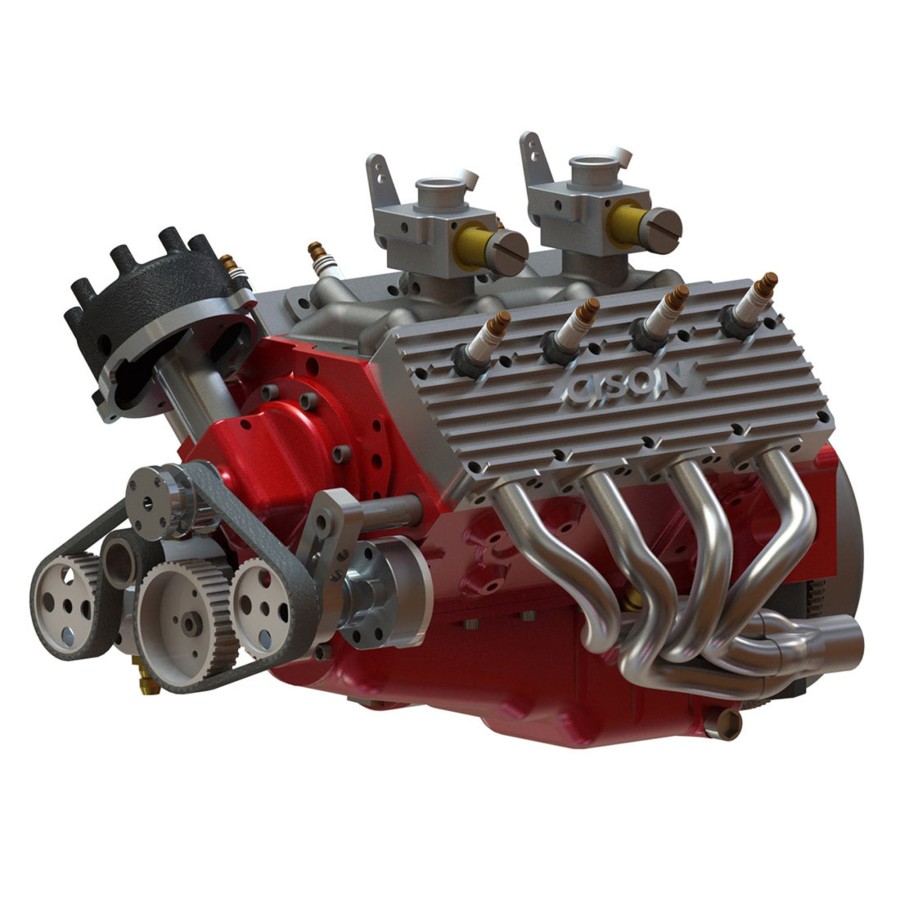 Rc Engine & Model enginediy | Cison Small-Block 44Cc 1/6 Scale Water-Cooled Flathead 4-Stroke V8 Gasoline Engine Internal Combustion Model Kit That Works