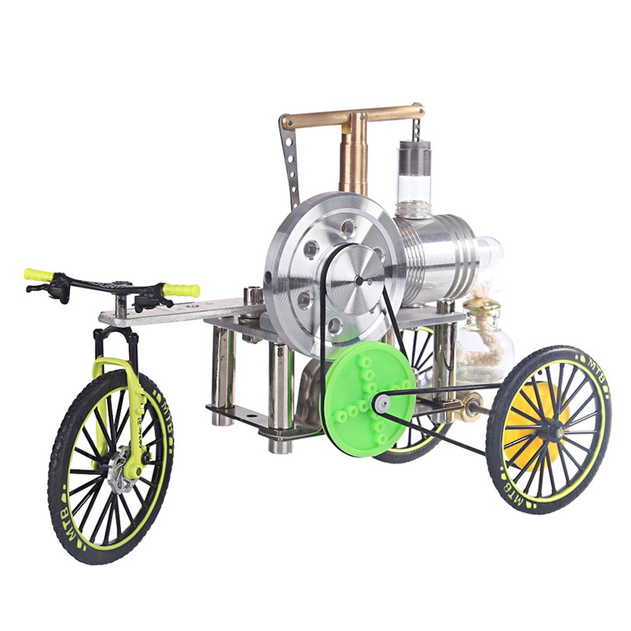 Model Engine enginediy Stirling Engine Vehicle | Enjomor Stirling Engine Tricycle Model Walkable Manual Steering Car Model Motor Toy