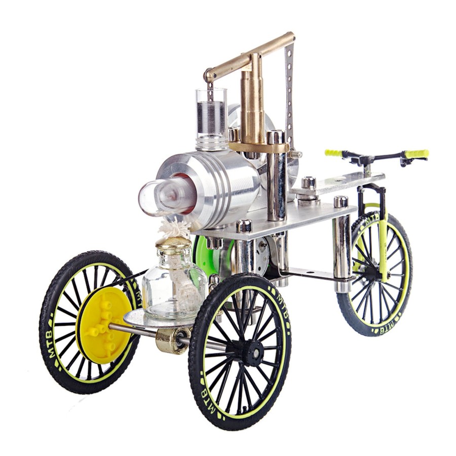 Model Engine enginediy Stirling Engine Vehicle | Enjomor Stirling Engine Tricycle Model Walkable Manual Steering Car Model Motor Toy