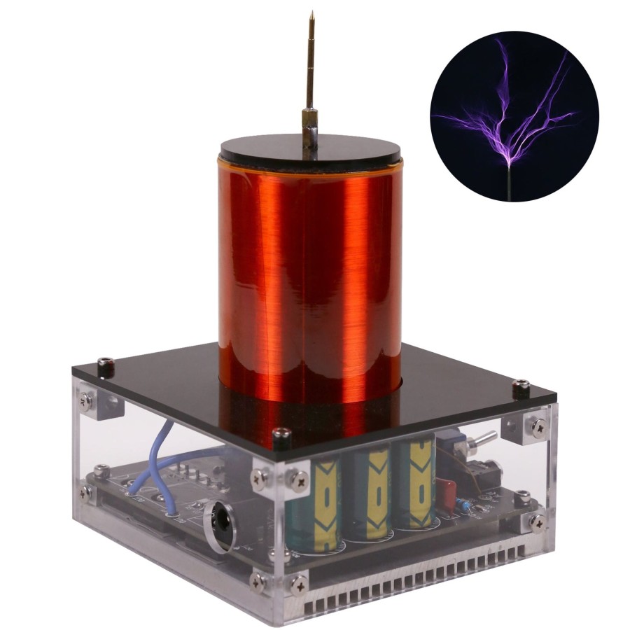 Stem Model enginediy | Bluetooth Musical Tesla Coil - Mini Wireless Double E Class Sstc Plasma Speaker