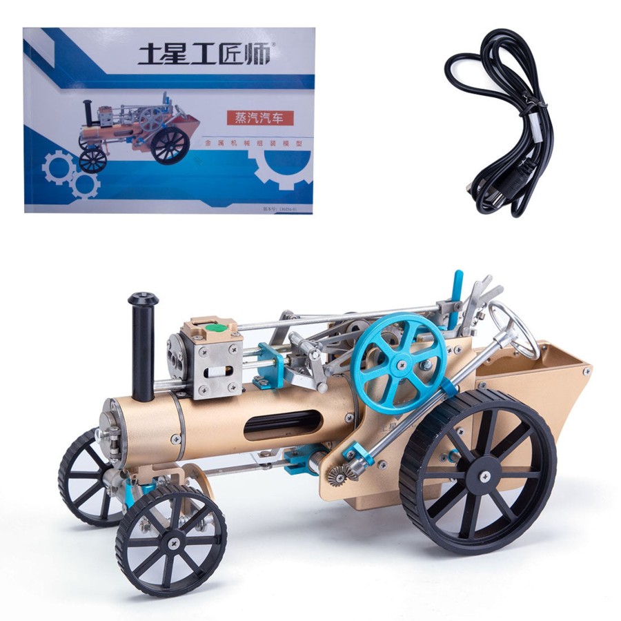 Diy Engine enginediy | Teching Steam Car Engine Model Full Metal Assembled Car Engine Model Gift Collection - Used (Assembled Version) Like New