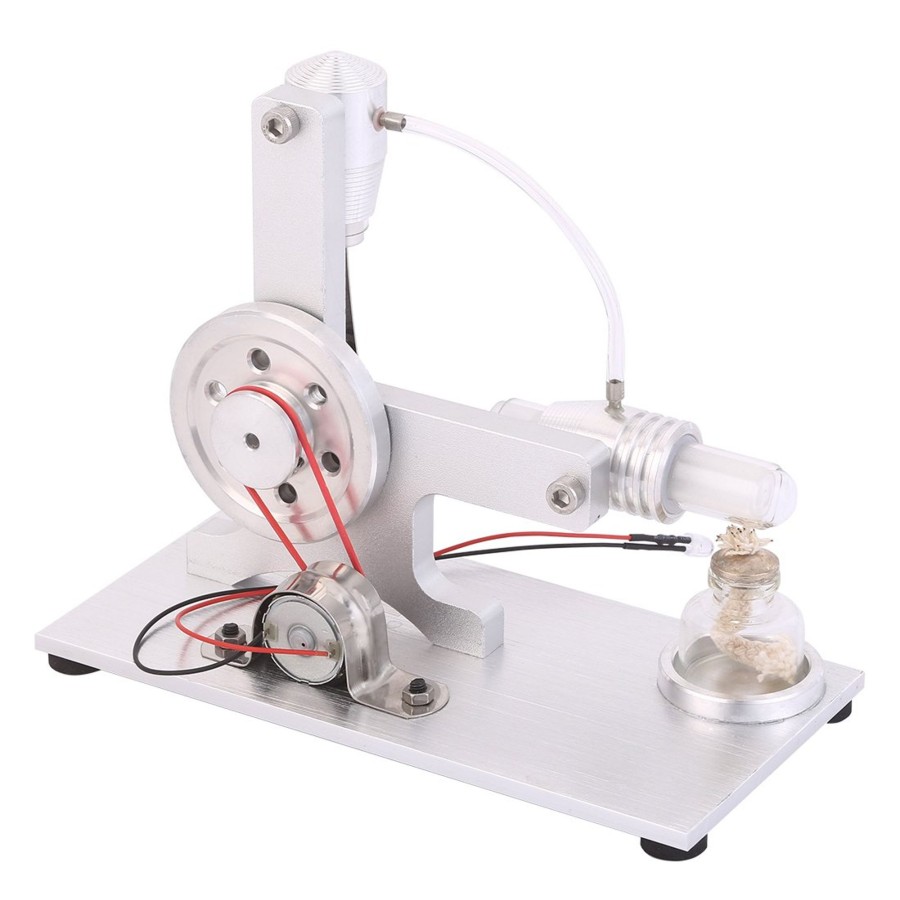 Model Engine Engine DIY Stirling Engine & Parts | Stirling Engine Kit L-Shape Stirling Engine Generator With Led Light - Enginediy