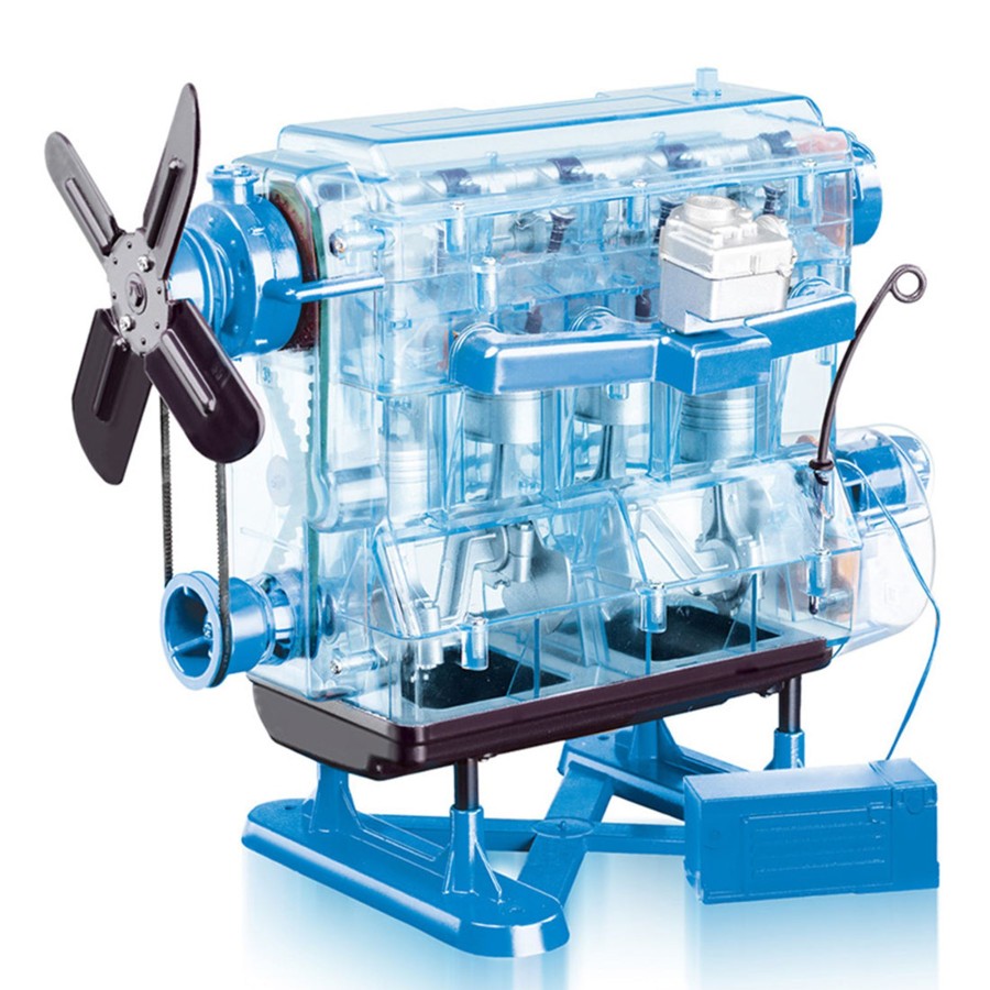 Model Engine enginediy | Smithsonian Motor Works Advanced Science Kit - Build Your Own 4 Cylinder Engine Model Kit - Diy Assembly Combustion Engine Kit