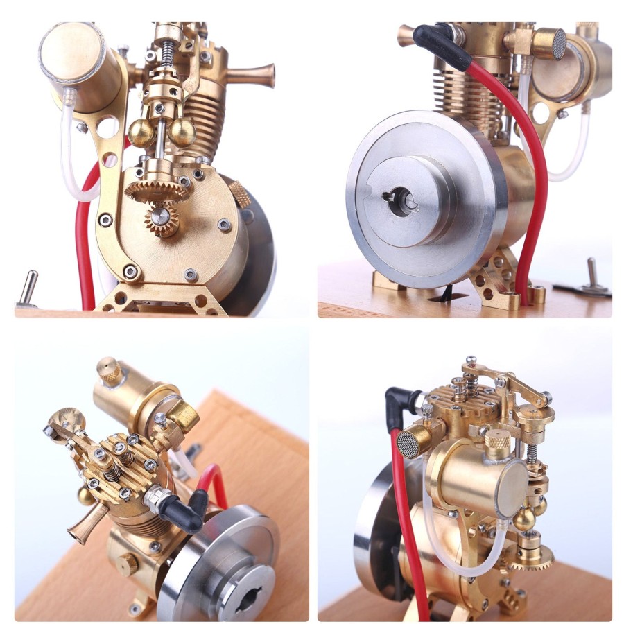 Model Engine enginediy | M19 1.6Cc Mini Sam Hit And Miss 4 Stroke Vertical Gas Engine Internal Combustion Engine Model With Flying Ball Speed Limiter