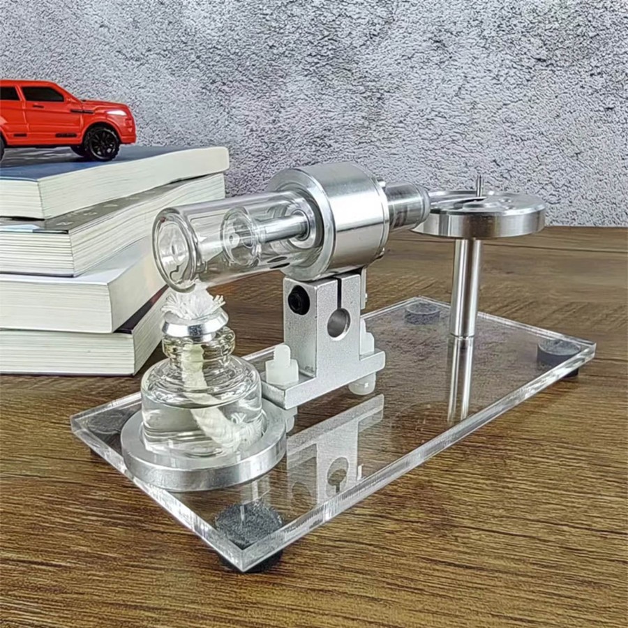 Model Engine enginediy Hot Air Stirling Engine | Stl-Hs Beta Hot Air Stirling Engine External Combustion Engine Model With Horizontal Metal Flywheel