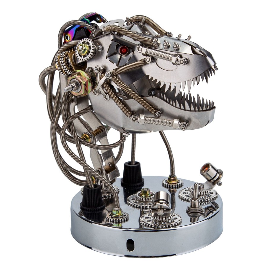 Diy Engine enginediy | 3D Metal Steampunk Moving Mechanical Dinosaur Head Model Kits - 180Pcs+