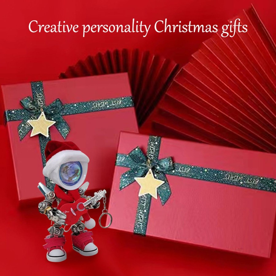 Diy Engine enginediy | 3D Metal Mechanical Punk Guitarist Robot Christmas Colorful Ambient Lamp Model Assembly Kit For Kids, Teens, And Adults-366Pcs