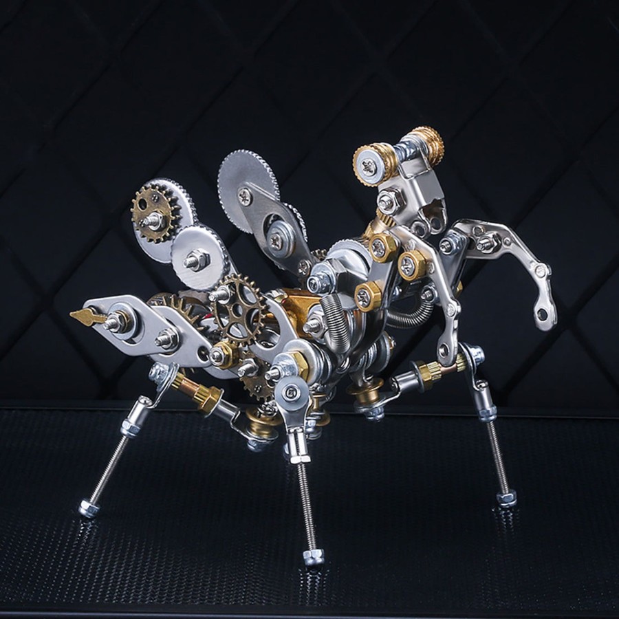 Diy Engine Engine DIY | 3D Metal Model Kit Mechanical Prayer Insect Diy Games Assembly Puzzle Jigsaw Creative Gift - 136Pcs