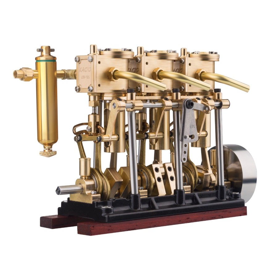 Model Engine enginediy | Kacio Ls3-13S Steam Engine 3-Cylinder Reciprocating Engine With Oil Cup Reverse Rotation Steam Model Boat