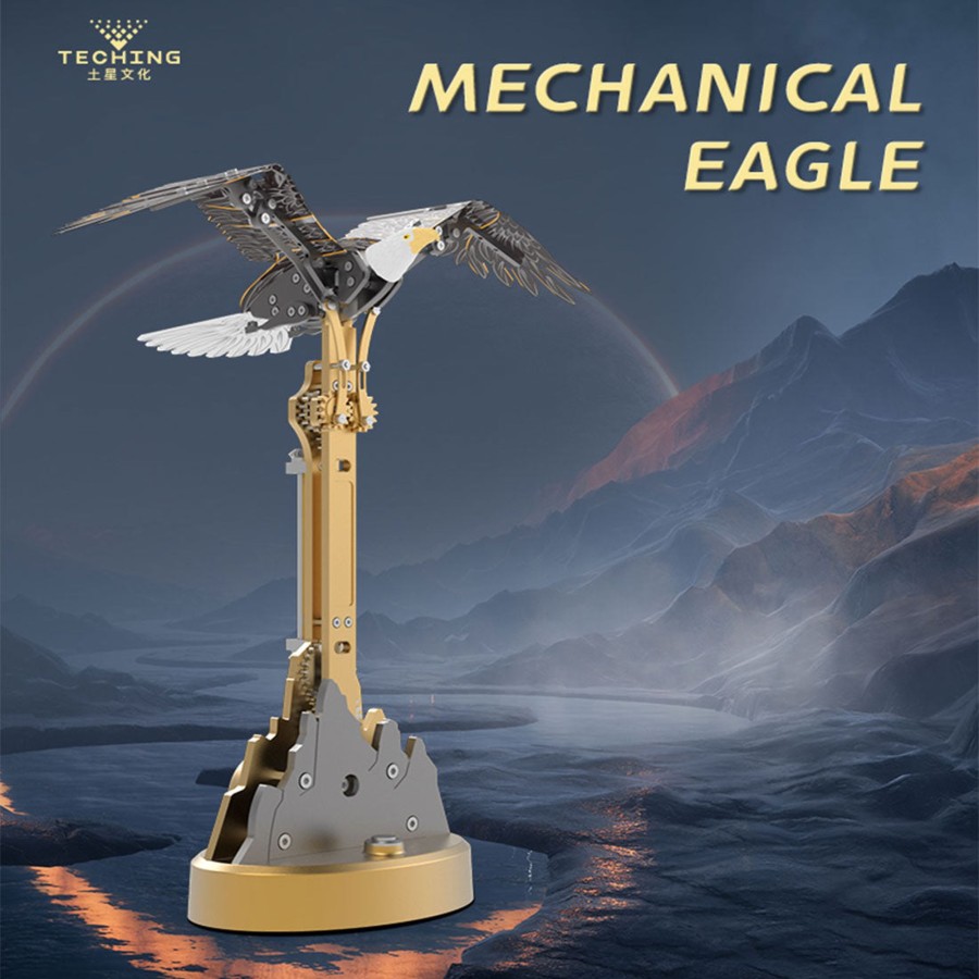 Diy Engine enginediy | Teching American Bald Eagle Model Kit - Haliaeetus Leucocephalus With Flying And Flapping Wings