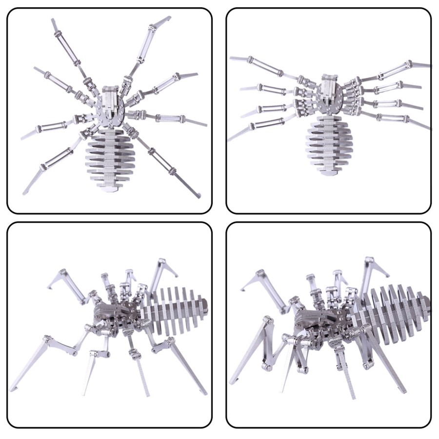 Diy Engine Engine DIY | 3D Puzzle Model Kit Metal Detachable Spider Metal Games Creative Gift - 84Pcs