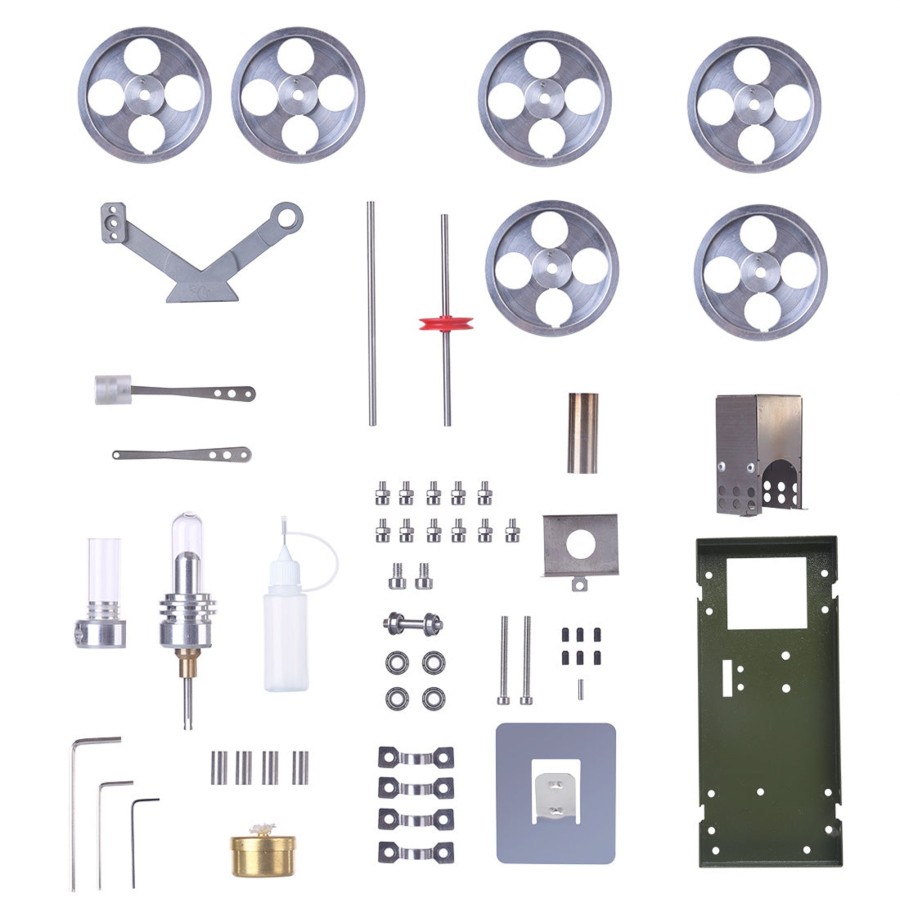 Model Engine enginediy Stirling Engine & Parts | Enginediy Stirling Engine Car Model Set Engine Diy Assembly Kit Physical Experiment Toy