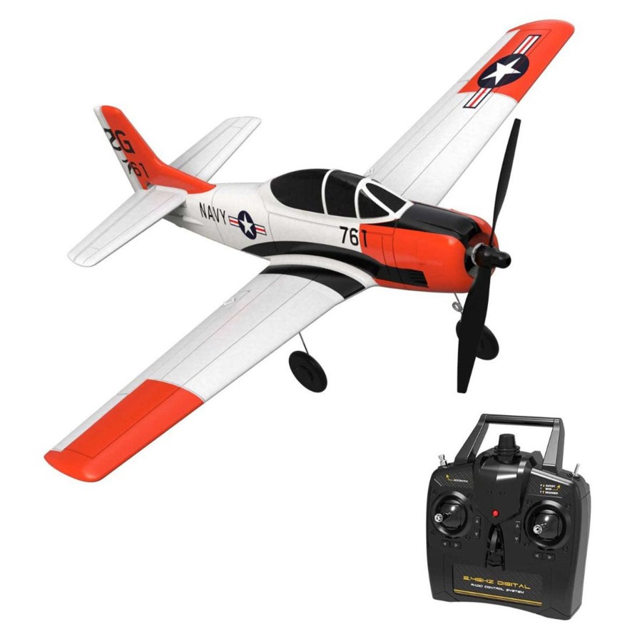 Rc Engine & Model Engine DIY | Volantexrc T-28 Trojan 400Mm Wingspan Airplane 2.4G Rc 4Ch Airplane Fixed Wing Aircraft With Xpilot Gyro System For Beginner - Rtf