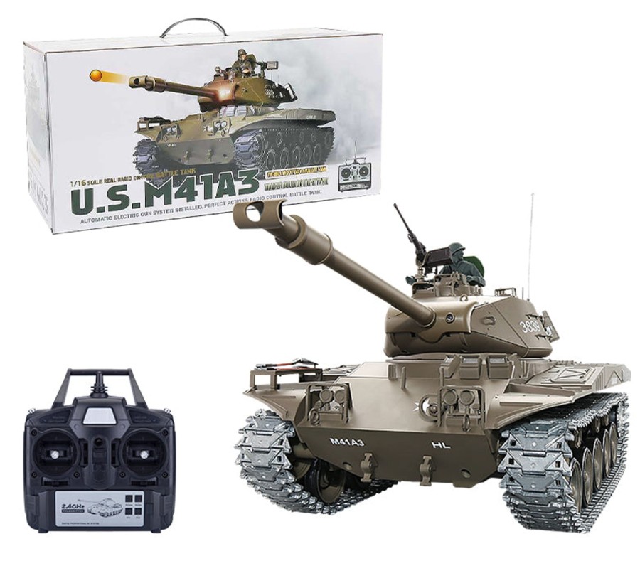 Rc Engine & Model Engine DIY | 1/16 Rc Tank 2.4G American M41A3 Walker Bulldog Model Tank With Simulated Lights&Sounds For Boys And Model Lovers (7.0 Basic Edition)