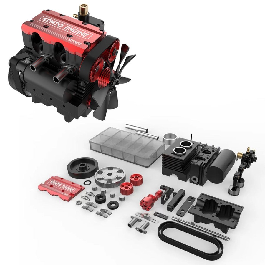 Rc Engine & Model enginediy | Toyan Fs-L200 2 Cylinder 4 Stroke Model Engine Kit - Build Your Own Engine That Works