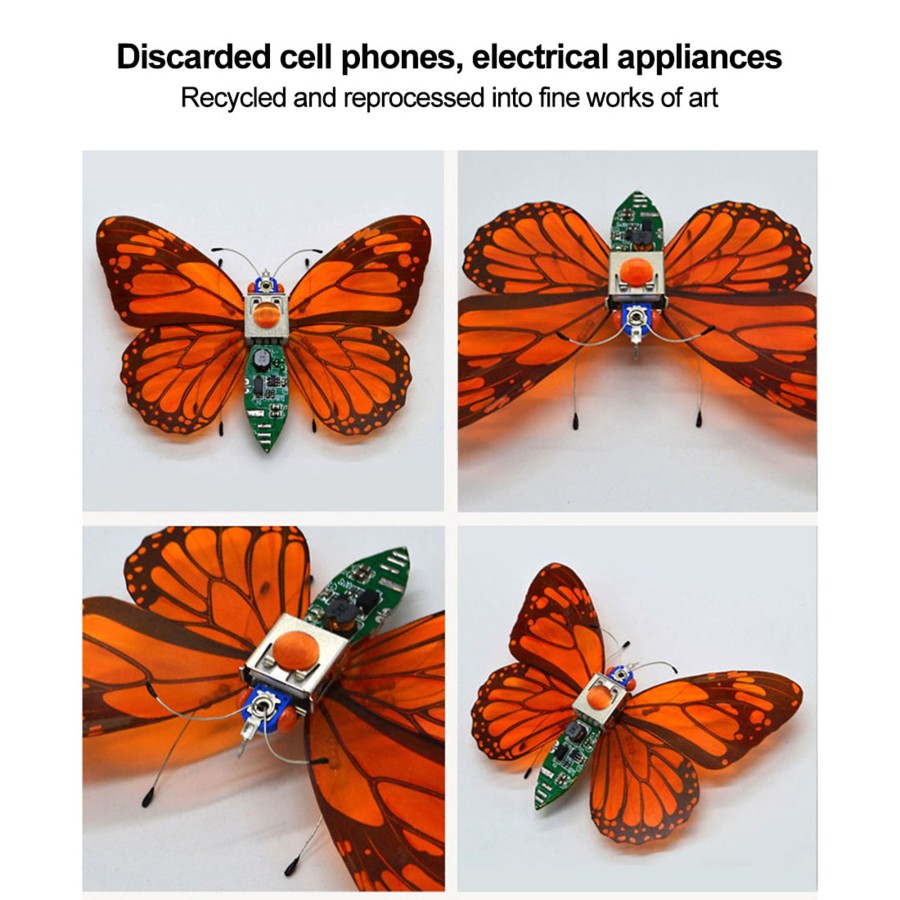 Diy Engine Engine DIY | Diy Assembly Mechanical Insect Model Kits Handmade Scientific Toy Set With Voice-Activated Photo Frame - Butterfly (Random Color)