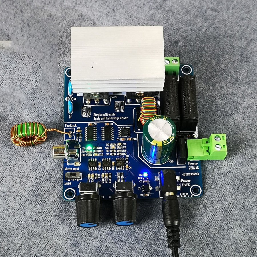 Stem Model enginediy | Sstc Solid State Tesla Coil Half-Bridge Integrated Driver Board Experimenting Device Teaching Tool Educational Toy