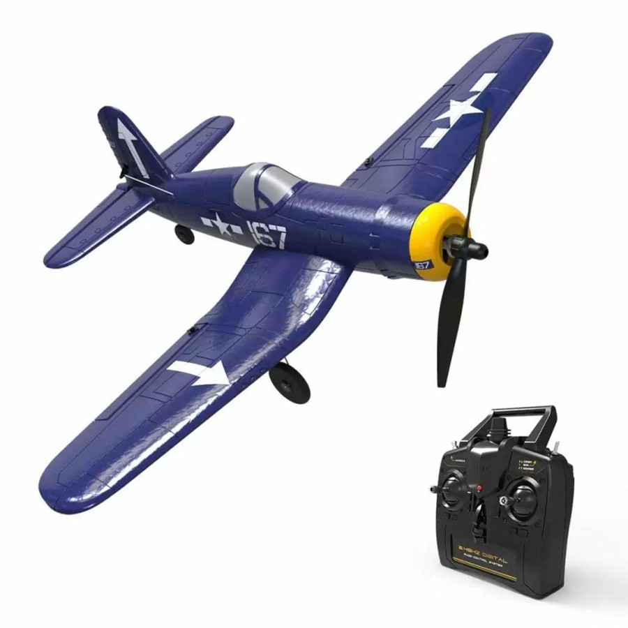 Rc Engine & Model enginediy | Volantexrc F4U Corsair Airplane 400Mm Wingspan Airplane 2.4G Rc 4Ch Airplane Fixed Wing Aircraft With Xpilot Gyro System For Beginner - Rtf