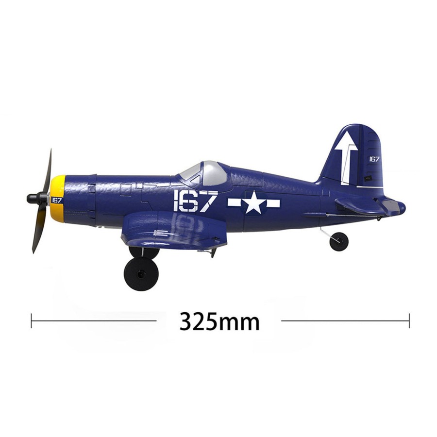 Rc Engine & Model enginediy | Volantexrc F4U Corsair Airplane 400Mm Wingspan Airplane 2.4G Rc 4Ch Airplane Fixed Wing Aircraft With Xpilot Gyro System For Beginner - Rtf