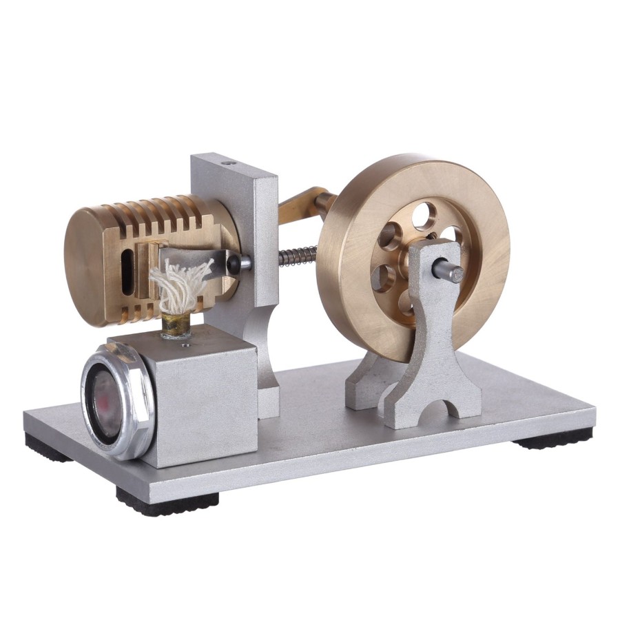 Model Engine enginediy Vacuum Engine | Single Cylinder Stirling Engine Model Flame Licker Eater Engine Vacuum Stirling Engine Model With Double Bearing Support - Enginediy Customized