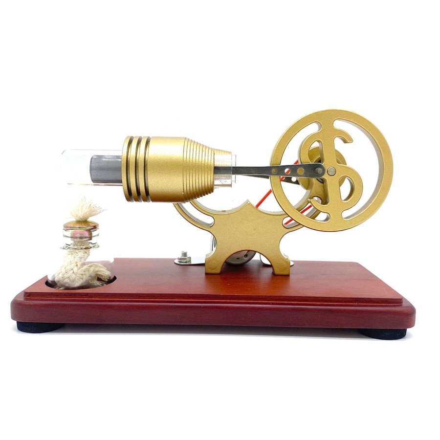 Stem Model enginediy | Y-Shape Stirling Engine Generator Model Retro Science Educational Toy With Led Lights