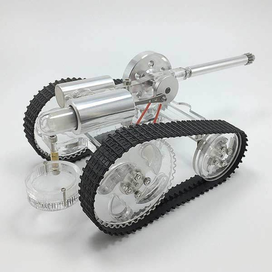 Model Engine enginediy Stirling Engine & Parts | Stirling Engine Battle Tank External Combustion Engine Motor Model - Gift For Collection