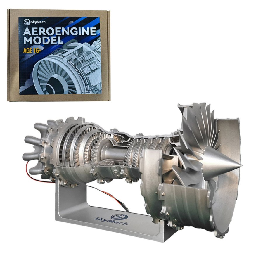 Stem Model enginediy | Skymech Trent 900 Turbofan Engine Model Kit - Build Your Own Jet Engine That Works - Working Aircraft Engine Model Educational Toy