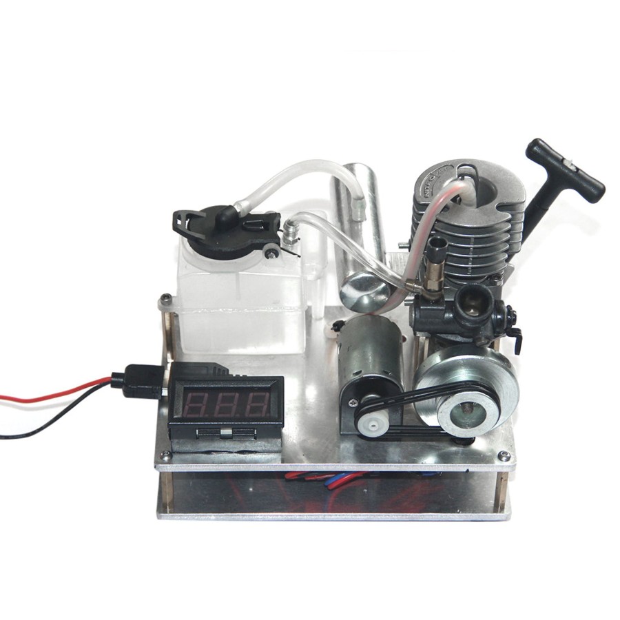 Stem Model enginediy | Single Cylinder 2 Stroke Nitro Engine 12V Generator Model Science Experiment Hand Start Model