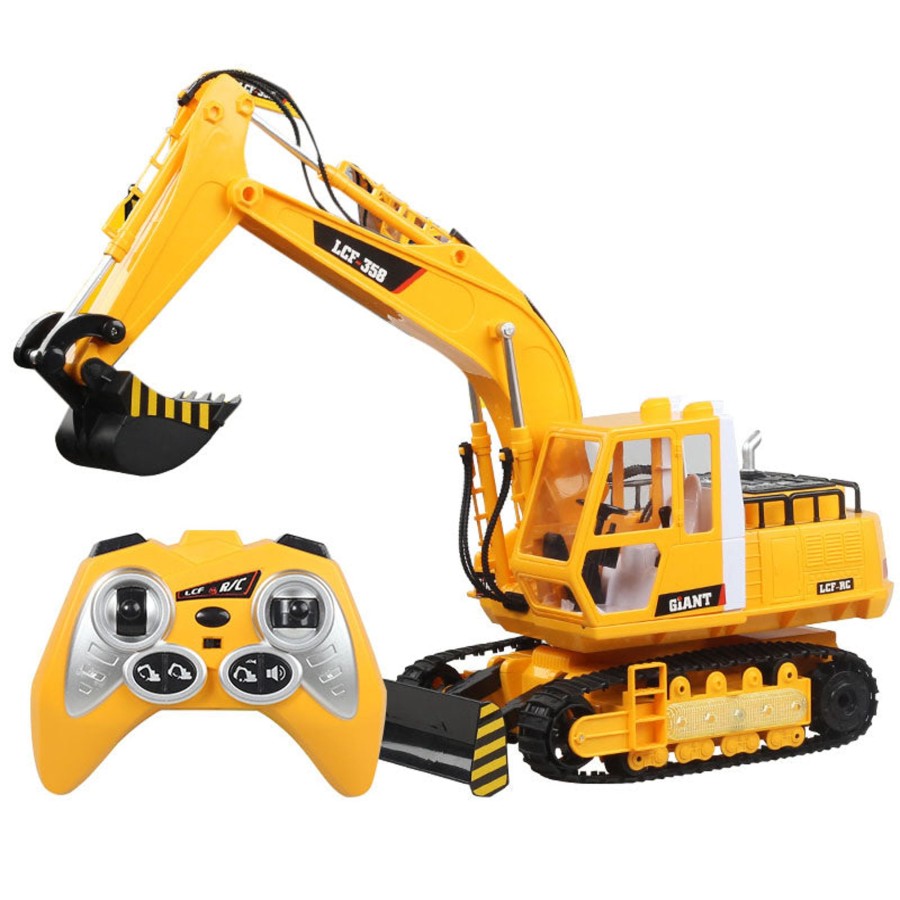 Rc Engine & Model Engine DIY | Lcf 1:16 2.4Ghz 16Ch Rc Excavator Multifunctional Excavator Grab Rc Construction Vehicle Model With Smoke Effect Unique Toys Gift For Kids, Teens And Adults