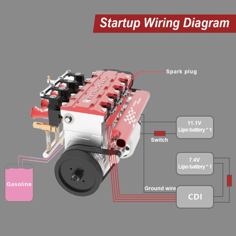 Accessories enginediy | Starter Kit For Toyan Fs-L400G Engine Gasoline Engine Model