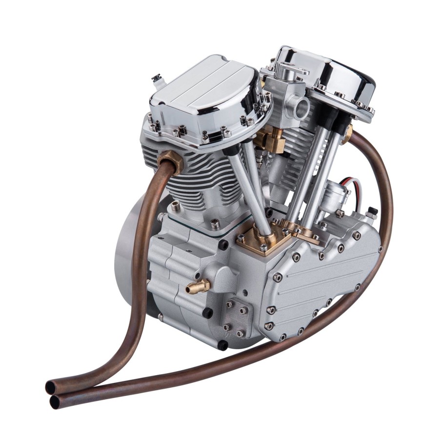 Model Engine enginediy | Cison V2 Engine V-Twin 2-Cylinder 4-Stroke Air-Cooled Gasoline Engine Motorcycle Rc Engine Model - Panhead & Shovelhead Collection