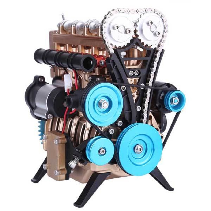 Model Engine enginediy | Teching Engine Kit 4 Cylinder Car Engine Assembly Kit Gift Collection Dm13-B