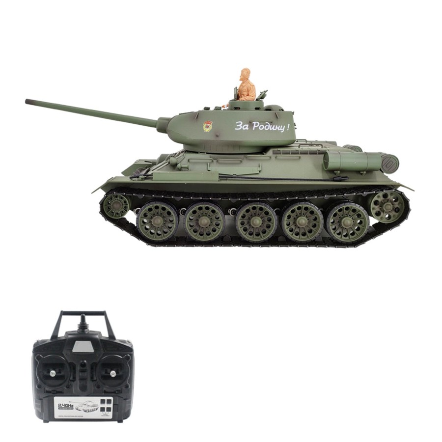 Rc Engine & Model enginediy | 1/16 Rc Tank 2.4G T34/85 Rc Main Battle Tank Military Model (Upgraded Version/Army Green)