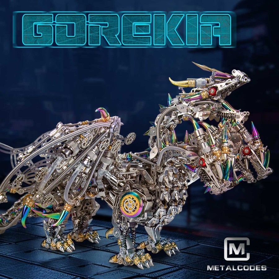 Diy Engine enginediy | Metalcodes Gorekia Mechanical Dragon 3D Metal Crafts Diy Assembly Model-2900+Pcs