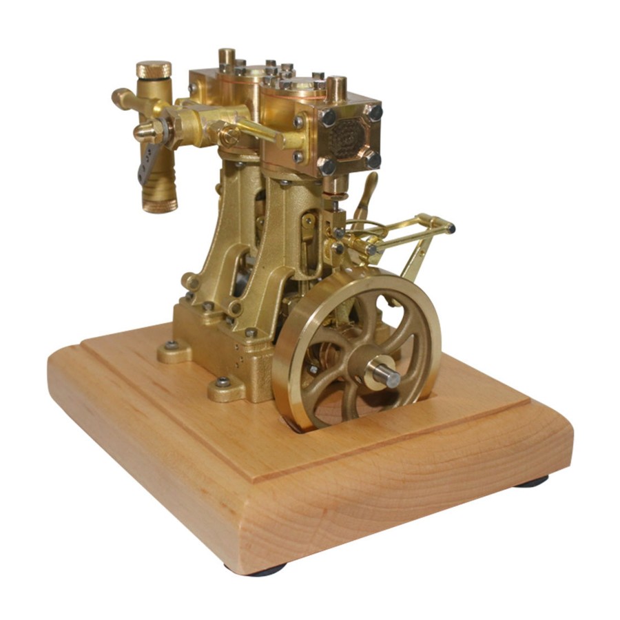 Model Engine enginediy | M30B 3.7Cc Mini Retro Vertical Double-Cylinder Reciprocating Double-Acting Steam Engine Model Toys