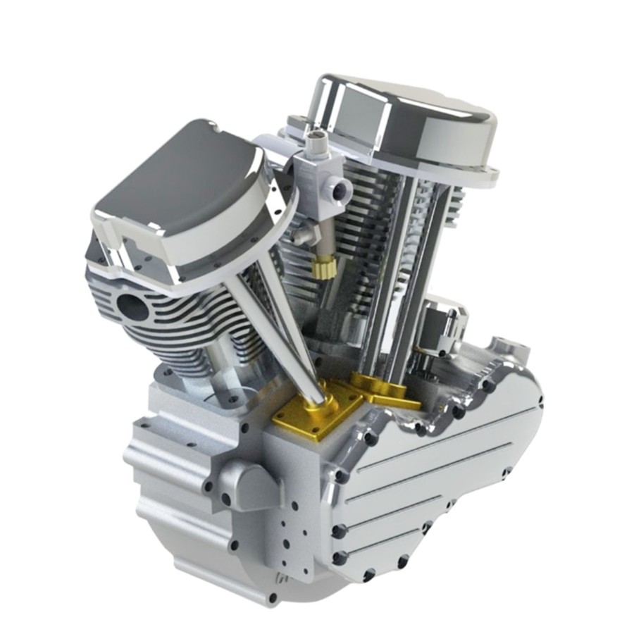 Model Engine enginediy | Cison Fg-Vt9 9Cc V2 Engine V-Twin Dual Cylinder 4-Stroke Air-Cooled Gasoline Engine Motorcycle Rc Engine Model