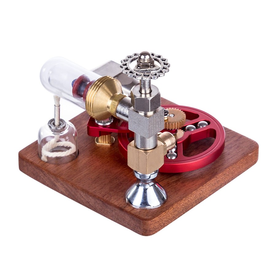 Model Engine enginediy Stirling Engine & Parts | Enjomor Speed-Controlled Single Cylinder Stirling Engine Model With Ball Bearing Flywheel - Stem Toys