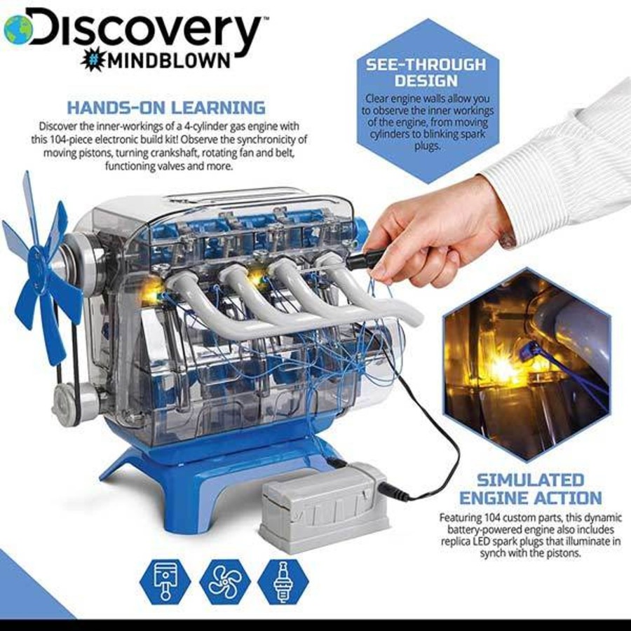 Model Engine enginediy | V4 Engine Model Kit - Build Your Own V4 Engine - Science Experiment Stem Toy - Enginediy