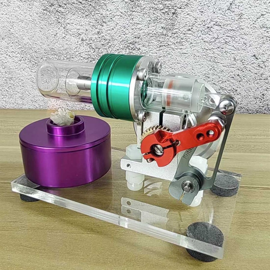 Model Engine enginediy Hot Air Stirling Engine | Stl-Ls Mini Colorful Beta Hot Air Stirling Engine External Combustion Engine Model