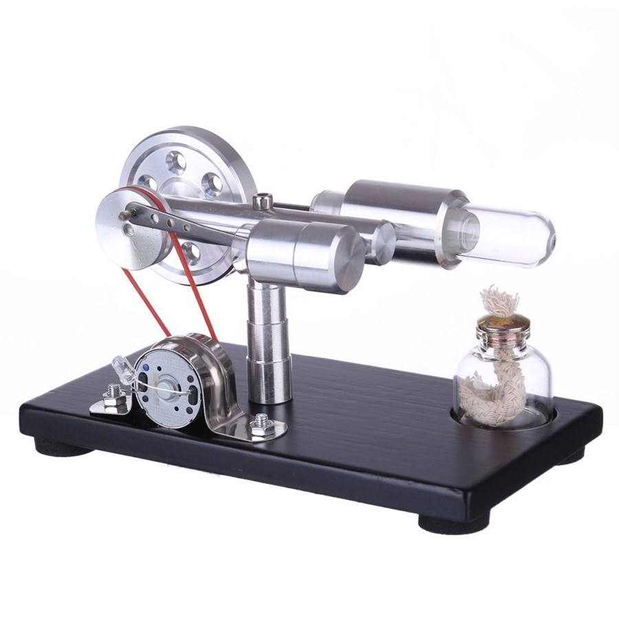 Stem Model enginediy | Enjomor -Shape Stirling Engine Generator Model With Led Light And Voltage Digital Display Meter - Stem Toy