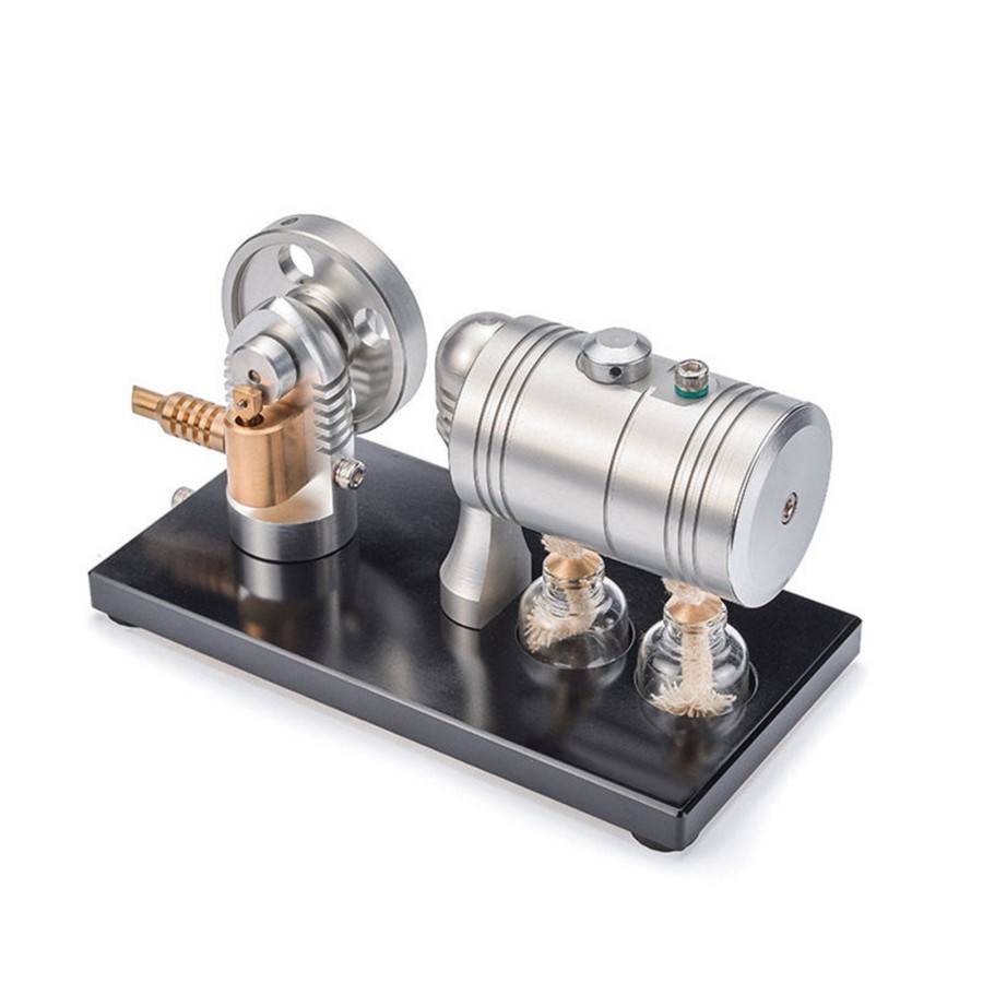 Stem Model enginediy | Steam Engine Working Model - Mini Steam Engine Models Starting Up And Running - Full Metal Steam Engine Model With Heating Boiler And Alcohol Lamp - Enginediy