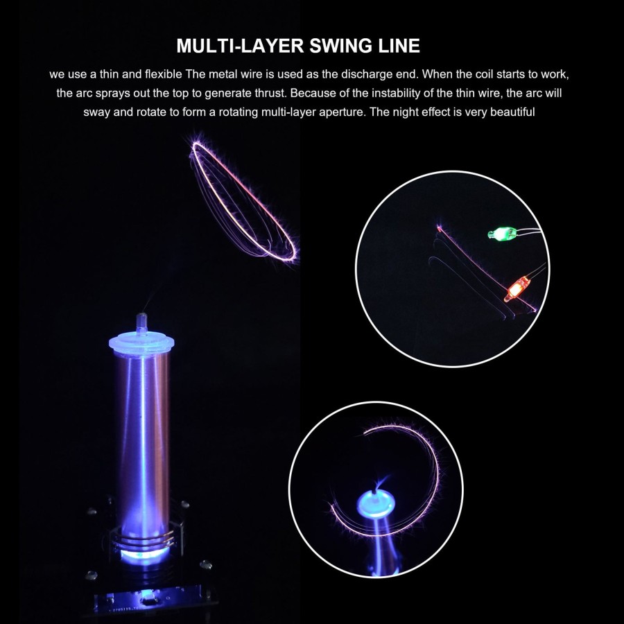 Stem Model enginediy | Music Tesla Coil Plasma Loudspeaker With 100-200V Adapter